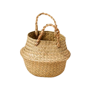 Premium Vietchoice New Arrival Vintage Wicker <b>Seagrass</b> Woven <b>Baskets</b> Vietnam Storage Boxes & Bins Special Design Clothing Rack - Product Image 6