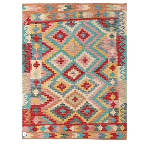 Alfombra Kilim de Maimana, Afganistán, 200 x 152 cm, Textil para el Hogar - Product Image 1