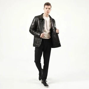 เสื้อแจ็คเก็ตหนังแฟชั่นแจ็กเก็ตหนังปรับแต่งได้ - Product Image 4