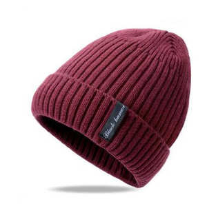 Bonnets d'hiver tricotés sur mesure, style vintage unisexe, ajustables, chauds, 100% acrylique, pour usage extérieur courant, bonnets ajustés, échantillon gratuit - Product Image 1