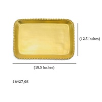 Assiette de service en métal la plus tendance d'Inde – Achetez une assiette décorative en métal extra large pour la table