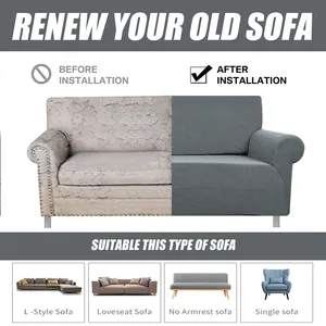 Jacquard Stretch Modern Polyester Couch bezug Universal Sofa bezüge Hund Katze Haustiere Freundliche wasch bare Sofa Schon bezüge - Product Image 4