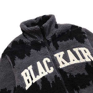 Sudadera con Capucha de Forro Polar para Hombre, Cuello Alto, Bordado, Abrigo Cálido de Sherpa, Chaqueta de Forro Polar con Cierre, Sudadera - Product Image 1