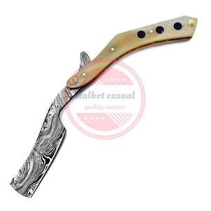 Damascus Steel Razor Durable <b>Edge</b> Damascus steel Men Shaving Razors - Product Image 3