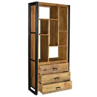 Étagère à livres moderne en bois de manguier massif, organisateur de livres, bibliothèque, salon, entrée, réglable, utilisation en extérieur, meubles de maison