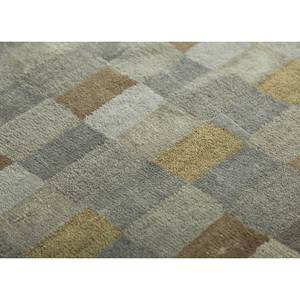 Tapis géométriques noués à la main en laine et soie de bambou Manchaha 9x12 rectangulaires pour salon ou couloir - Les-940 Gris & Noir - Product Image 3