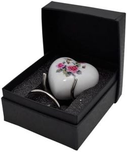 Urna de corazón de colibrí-Mini urna de cremación de corazón con soporte y caja premium-pequeña urna de recuerdo perfecta para adultos y bebés - Product Image 3