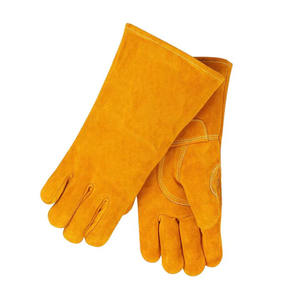 Guantes de Soldadura de Cuero Vacuno de Primera Calidad, Palma de Hockey, Protección Industrial de Seguridad Laboral, Resistentes a la Abrasión, Guantes para Barbacoa - Product Image 1