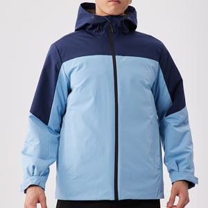 Chaqueta cortavientos resistente al agua Colorblocking personalizada para correr senderismo chaqueta de hombre con capucha - Product Image 1