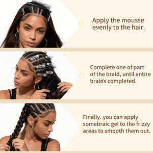 Lotion coiffante multi-usages en mousse, tenue légère pour cheveux bouclés, ondulés et texturés, brillance lisse, non grasse, pour coiffage quotidien - Product Image 6