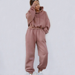 Conjunto de Sudadera con Capucha Extra Grande de Felpa Francesa Gruesa y Pesada para Mujer, con Logotipo Personalizado, para Invierno - Product Image 6