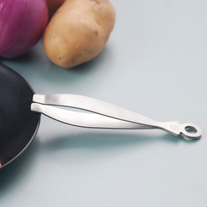 Pinzas para quitar huesos de pescado de acero inoxidable de alta calidad, pinzas con mango de plástico dorado, uso doméstico en la cocina, utensilios de fábrica, cucharas - Product Image 4