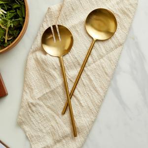 <b>Royal</b> Design Silver Finishing Stainless Steel Salad Server Set, Heavy Duty Metal Serving Spoon Fork for Restaurants & <b>Catering</b> - Product Image 3