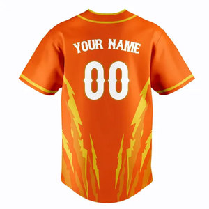 OEM Custom Unisex Plus Size <b>Baseball</b> Jersey Crew Neck Sublimation Breathable Moisture Wicking Quick Dry Heat-Transfer Printed - Product Image 2