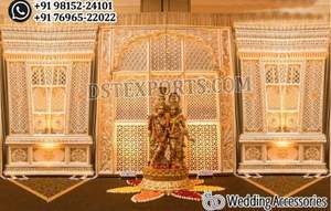 Cadre mural élégant et moderne pour bougies en métal, magnifique décoration des coulisses pour les mariages, produit de panneau - Product Image 3