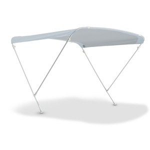 Housse de protection pour bateau Elegance 2 arches en nylon blanc durable de 20 mm avec joints renforcés en fibre de verre - Product Image 1