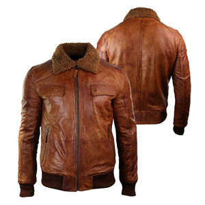 Nouvelle veste en cuir véritable de moto coupe ajustée à la mode veste en cuir pour motards de qualité supérieure pour hommes - Product Image 1