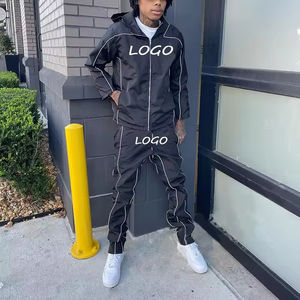 Chaqueta Cortavientos Vintage para Hombre al por Mayor, Chándal de Otoño, 100% Poliéster, Secado Rápido, Logotipo Personalizado Bordado, Reflectante 3M en la Parte Delantera - Product Image 2