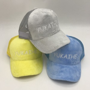 Nuevas tendencias 2025 logotipo bordado de terciopelo peludo gorra de camionero de malla de béisbol personalizada sombreros - Product Image 4