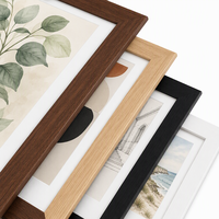 Bingkai Foto Kayu Oak 5x7" 8x10" A4 Langsung dari Pabrik Bingkai Foto Kayu Hitam Alami Modern Bingkai Kaca Set Bingkai Meja Seni Akrilik