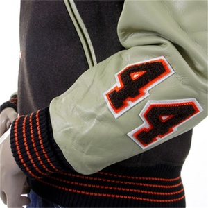 เสื้อแจ็กเก็ตบอมเบอร์สำหรับผู้ชายเสื้อขนสัตว์ปักลาย2ด้านแพตตามสั่งใหม่ - Product Image 6