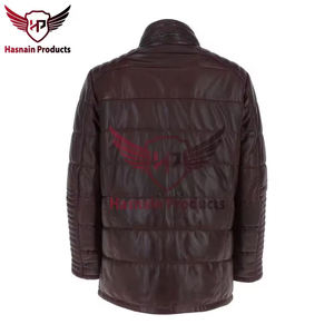 เสื้อแจ็คเก็ตหนังหนาสำหรับผู้ชาย, เสื้อแจ็กเก็ตฤดูหนาวคุณภาพสูงกันลมสวมใส่สบายทันสมัยแนวสตรีท - Product Image 2