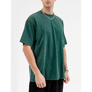 T-shirts de lavage à l'acide en coton à séchage rapide de haute qualité pour hommes - Product Image 5