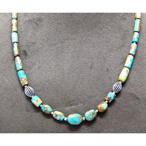 Collar hecho a mano de Plata de Ley 925 con cuentas de piedras preciosas turquesas naturales, regalo de aniversario de múltiples piedras preciosas con Coral hecho a mano - Product Image 4