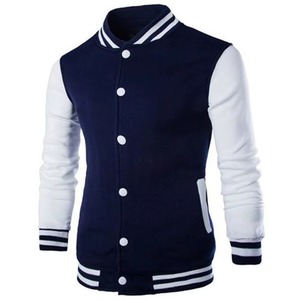 Hot Selling Plus Size Men's Winter Hooded College Baseball Varsity <b>Jacket</b> Breathable Quick Dry <b>Canvas</b> Stand Collar Full Sleeves - Product Image 4