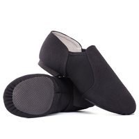 Bottes de jazz en toile BAIFA pour hommes et femmes, tige élastique, cuir véritable, semelle fendue, doublure en coton, entraînement de ballet professionnel
