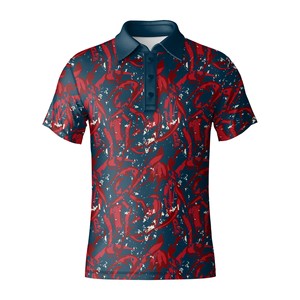 เสื้อกอล์ฟผู้ชาย ผ้าเจอร์ซีย์โพลีเอสเตอร์ผสมสแปนเด็กซ์ ระบายเหงื่อได้ดี ป้องกันรอยยับ ผลิตตามแบบ OEM - Product Image 4