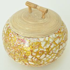 Luxury design biodegradable spun <b>bamboo</b> boxes best quality <b>container</b> storage jars with lid - Product Image 5