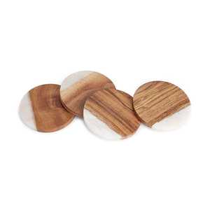 Ensemble de sous-verres en bois massif et résine Design de modèle 3D pour la maison Accessoires Tea Time disponibles à la vente - Product Image 2