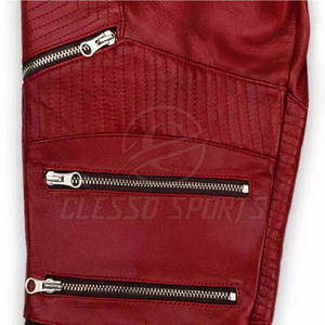 กางเกงหนังแท้ผู้ชายทรงเข้ารูปทันสมัยแฟชั่นลำลองสไตล์สตรีทแวร์ ชุดกางเกงหนังผู้ชาย - Product Image 6