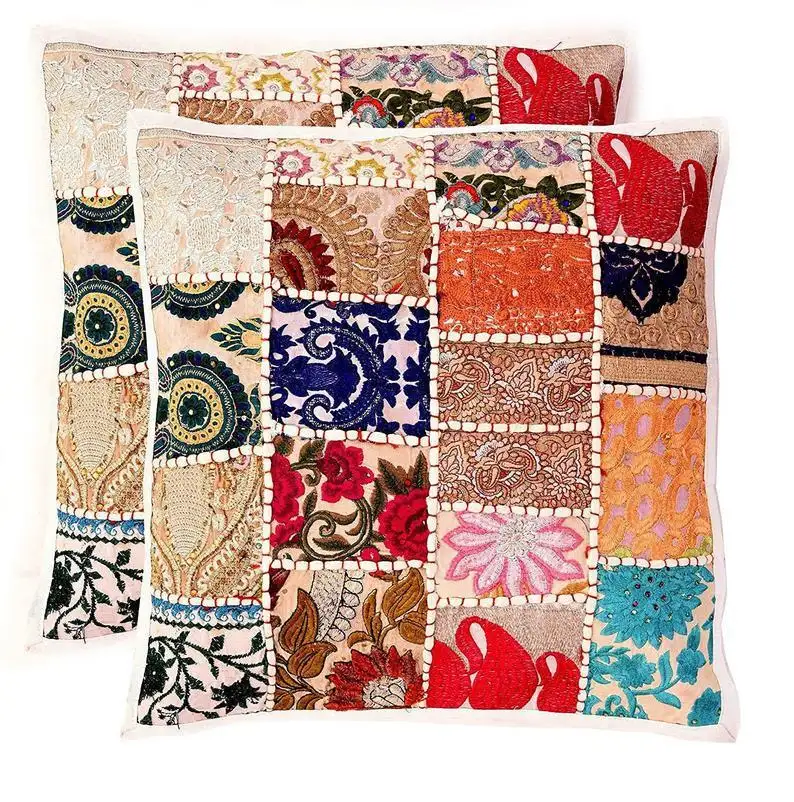 Doğrudan fabrika fiyat tasarım yastık kılıfı yastık kılıfı Vintage hint % 100% pamuk ev dekor kanepe yastığı Casa dekor