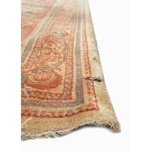 Tapis en laine et jute noué à la main Aalam Gold Pae-5492, motif médaillon classique persan rectangulaire, pour chambre et couloir, design abstrait - Product Image 4