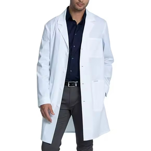 Conjunto de traje médico diseñado para profesionales de hospitales con uniforme médico de material suave y elástico para hombres - Product Image 5