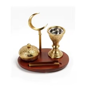 Elegante quemador de Metal Bakhoor, bandeja difusora de Aroma, incienso perfumado para meditación y decoración del hogar - Product Image 3