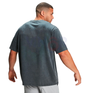 Camisetas lavadas con ácido de algodón de peso pesado personalizadas de alta calidad 100% algodón en blanco liso camiseta antiarrugas para hombres servicio OEM - Product Image 5