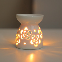 Nouveau Brûleur de Cire en Céramique Style Transfrontalier, Chauffe-Bougie Chalet, Brûleur d'Huile, Lampe Aromatique, Décoration Parfumée pour la Maison et la Chambre, Cadeau