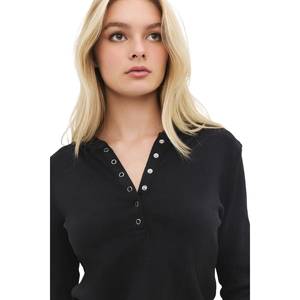 T-shirt décontracté pour femme - Haut à manches longues en coton 100% doux - Product Image 3