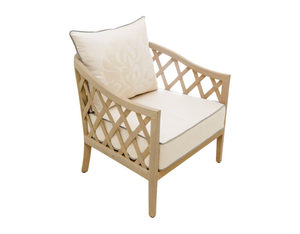 Juego de sofás modernos para exteriores Mahana, madera maciza de teca con cojines suaves, acabado natural - Product Image 3