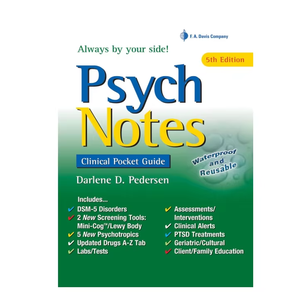 Guide de poche clinique PsychNotes 5e édition relié par spirale |   Référence rapide en psychiatrie (Approvisionnement en gros) - Product Image 1