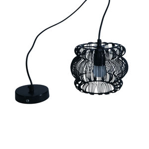 Grande suspension réglable en fer noir mat pour la cuisine, la chambre, la salle à manger et le restaurant. - Product Image 1