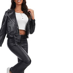 กางเกงหนังลำลองสำหรับผู้หญิง ฤดูหนาว เอวกลาง ทรงตรง สวมใส่สบาย ระบายอากาศได้ดี เป็นมิตรกับสิ่งแวดล้อม กันลม คุณภาพสูง 2026 ขั้นต่ำในการสั่งซื้อน้อย - Product Image 5