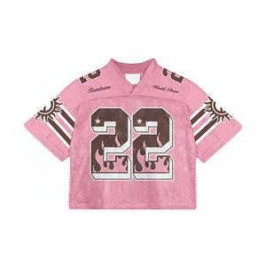 Top Quality Streetwear Oversized Jersey Manufacturer OverSized Cropped Mesh Top Football Jersey Practice Mesh <b>T</b>-<b>Shirt</b> for <b>Men</b> - Product Image 4