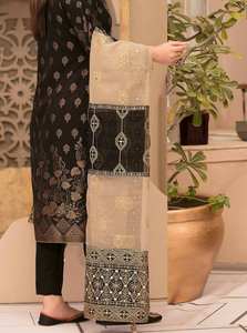 ชุดสلوار คามีซ ผ้าฝ้ายผสมไหมคุณภาพสูง สำหรับทุกฤดู ซักได้ ชุดสำเร็จรูปสำหรับงานปาร์ตี้ สไตล์อินเดีย-ปากีสถาน ผ้าชีฟอง - Product Image 6