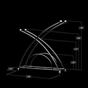 Porte-serviettes de bar élégant en acier inoxydable, design incurvé en arc, base stable, décoration de table élégante pour la maison, le bar, le restaurant - Product Image 2