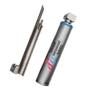 Juego de laringoscopio de fibra óptica Miller de acero inoxidable duradero, batería extraíble certificada CE para anestesia clínica de Hospital - Product Image 3