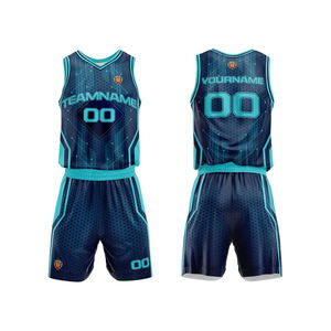 Uniforme de maillot de basket-ball pour hommes à séchage rapide de haute qualité respirant en gros uniforme de basket-ball d'équipe vierge avec service OEM - Product Image 3